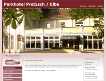 Tablet Screenshot of parkhotel-pretzsch.de